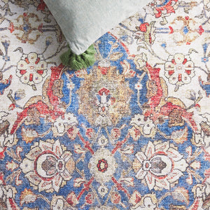 Safavieh Vintage Serapi 614q Red / Orange / Blue Red Orange ,Blue Polyester Chenille Vsp614q-5