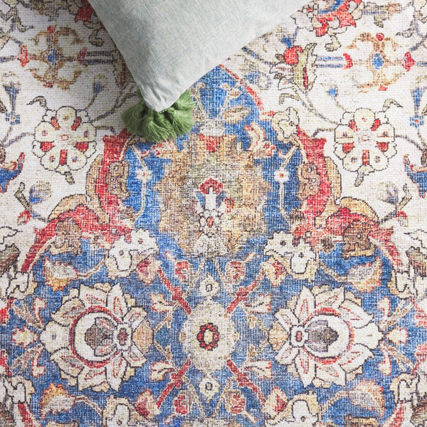 Safavieh Vintage Serapi 614q Red / Orange / Blue Red Orange ,Blue Polyester Chenille Vsp614q-5