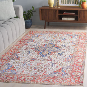 Safavieh Vintage Serapi 614q Red / Orange / Blue Red Orange ,Blue Polyester Chenille Vsp614q-5