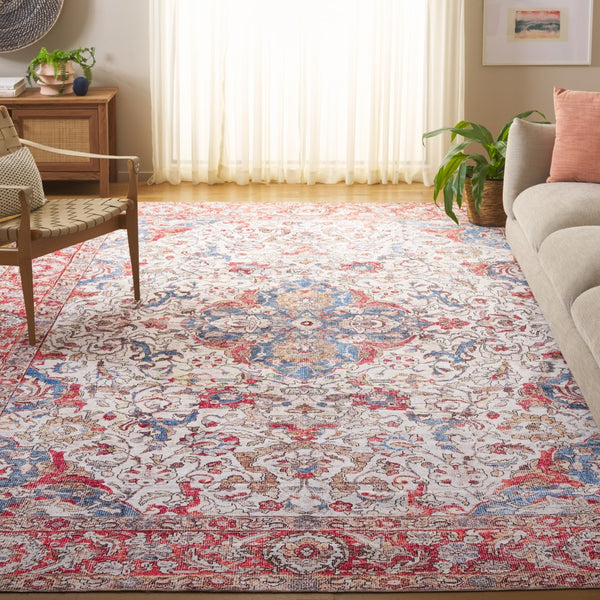 Safavieh Vintage Serapi 614q Red / Orange / Blue Red Orange ,Blue Polyester Chenille Vsp614q-9
