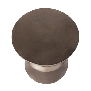Lh Imports Concrete Hourglass Side Table - Stylish And Durable Accent For Indoor And Outdoor Spaces Brown Bronze Concrete Vt068-brz