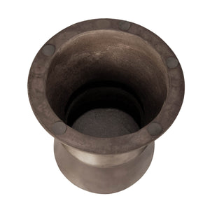 Lh Imports Concrete Hourglass Side Table - Stylish And Durable Accent For Indoor And Outdoor Spaces Brown Bronze Concrete Vt068-brz