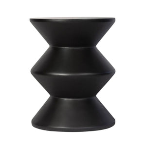 Lh Imports Concrete Inverted Side Table - Unique Shape For Indoor & Outdoor Use, Stylish & Durable Design Black Black Concrete Vt069-blk