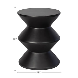 Lh Imports Concrete Inverted Side Table - Unique Shape For Indoor & Outdoor Use, Stylish & Durable Design Black Black Concrete Vt069-blk