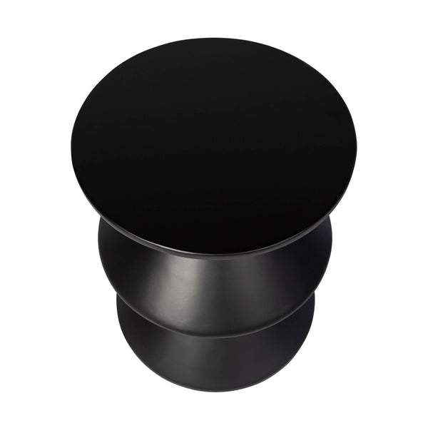 Lh Imports Concrete Inverted Side Table - Unique Shape For Indoor & Outdoor Use, Stylish & Durable Design Black Black Concrete Vt069-blk