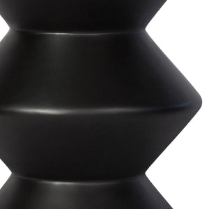 Lh Imports Concrete Inverted Side Table - Unique Shape For Indoor & Outdoor Use, Stylish & Durable Design Black Black Concrete Vt069-blk