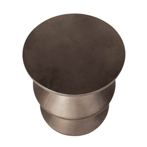 Lh Imports Concrete Inverted Side Table - Unique Shape For Indoor & Outdoor Use, Stylish & Durable Design Brown Bronze Concrete Vt069-brz