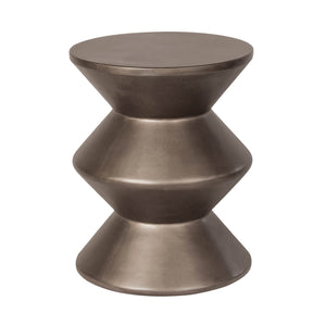 Lh Imports Concrete Inverted Side Table - Unique Shape For Indoor & Outdoor Use, Stylish & Durable Design Brown Bronze Concrete Vt069-brz
