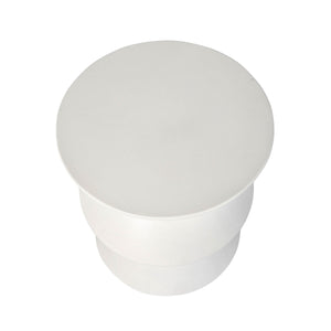 Lh Imports Concrete Inverted Side Table - Unique Shape For Indoor & Outdoor Use, Stylish & Durable Design White White Concrete Vt069-wht