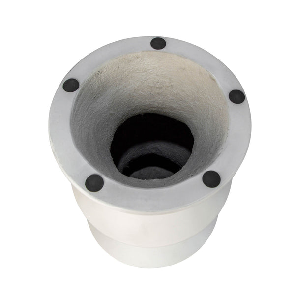 Lh Imports Concrete Inverted Side Table - Unique Shape For Indoor & Outdoor Use, Stylish & Durable Design White White Concrete Vt069-wht