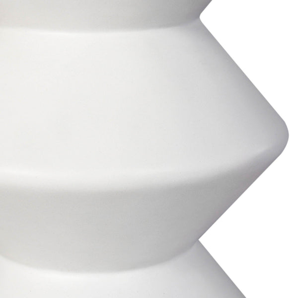 Lh Imports Concrete Inverted Side Table - Unique Shape For Indoor & Outdoor Use, Stylish & Durable Design White White Concrete Vt069-wht