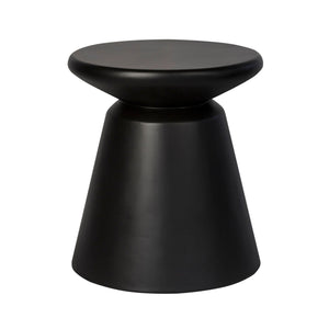 Lh Imports Concrete Mineral Side Table - Stylish Bronze Accent For Indoor/Outdoor Decor And Home Beautification Black Black Concrete Vt072-blk