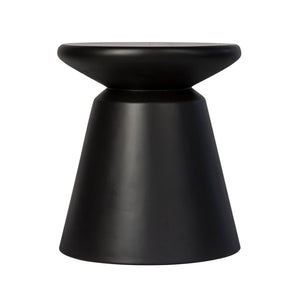 Lh Imports Concrete Mineral Side Table - Stylish Bronze Accent For Indoor/Outdoor Decor And Home Beautification Black Black Concrete Vt072-blk