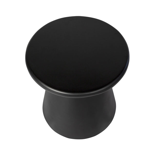 Lh Imports Concrete Mineral Side Table - Stylish Bronze Accent For Indoor/Outdoor Decor And Home Beautification Black Black Concrete Vt072-blk