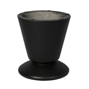Lh Imports Concrete Mineral Side Table - Stylish Bronze Accent For Indoor/Outdoor Decor And Home Beautification Black Black Concrete Vt072-blk