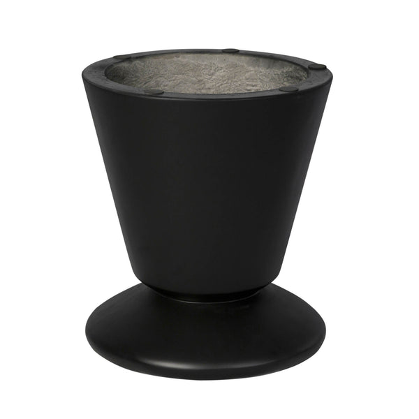 Lh Imports Concrete Mineral Side Table - Stylish Bronze Accent For Indoor/Outdoor Decor And Home Beautification Black Black Concrete Vt072-blk