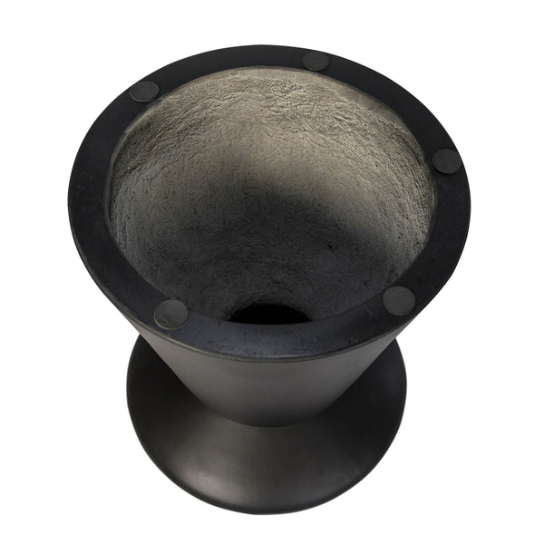 Lh Imports Concrete Mineral Side Table - Stylish Bronze Accent For Indoor/Outdoor Decor And Home Beautification Black Black Concrete Vt072-blk