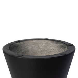 Lh Imports Concrete Mineral Side Table - Stylish Bronze Accent For Indoor/Outdoor Decor And Home Beautification Black Black Concrete Vt072-blk