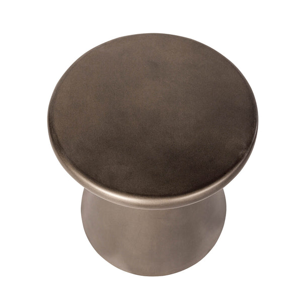 Lh Imports Concrete Mineral Side Table - Stylish Bronze Accent For Indoor/Outdoor Decor And Home Beautification Brown Bronze Concrete Vt072-brz