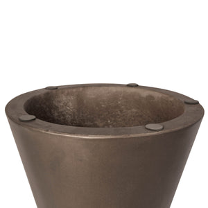 Lh Imports Concrete Mineral Side Table - Stylish Bronze Accent For Indoor/Outdoor Decor And Home Beautification Brown Bronze Concrete Vt072-brz