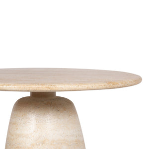 Lh Imports Olympia Side Table - Low | Stylish Indoor & Outdoor Accent Table For Drinks & Reading Comfort Beige Concrete Vt075s