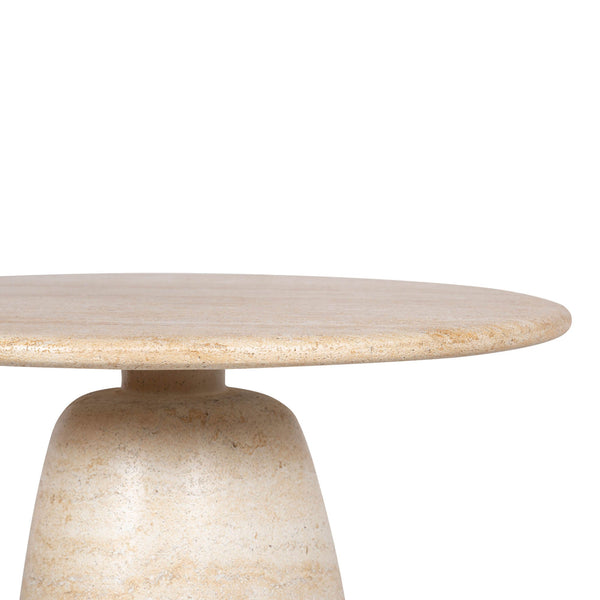 Lh Imports Olympia Side Table - Low | Stylish Indoor & Outdoor Accent Table For Drinks & Reading Comfort Beige Concrete Vt075s