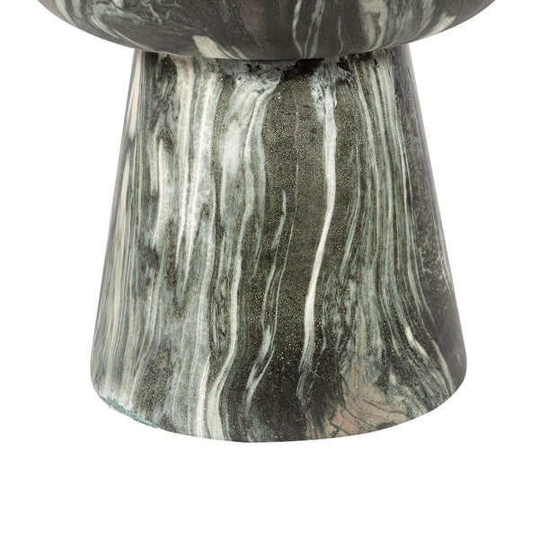 Lh Imports Binx Side Table - Versatile Indoor/Outdoor Accent Table For Drinks, Books & Lamps, Weatherproof Design Green,Grey,White Concrete Vt077