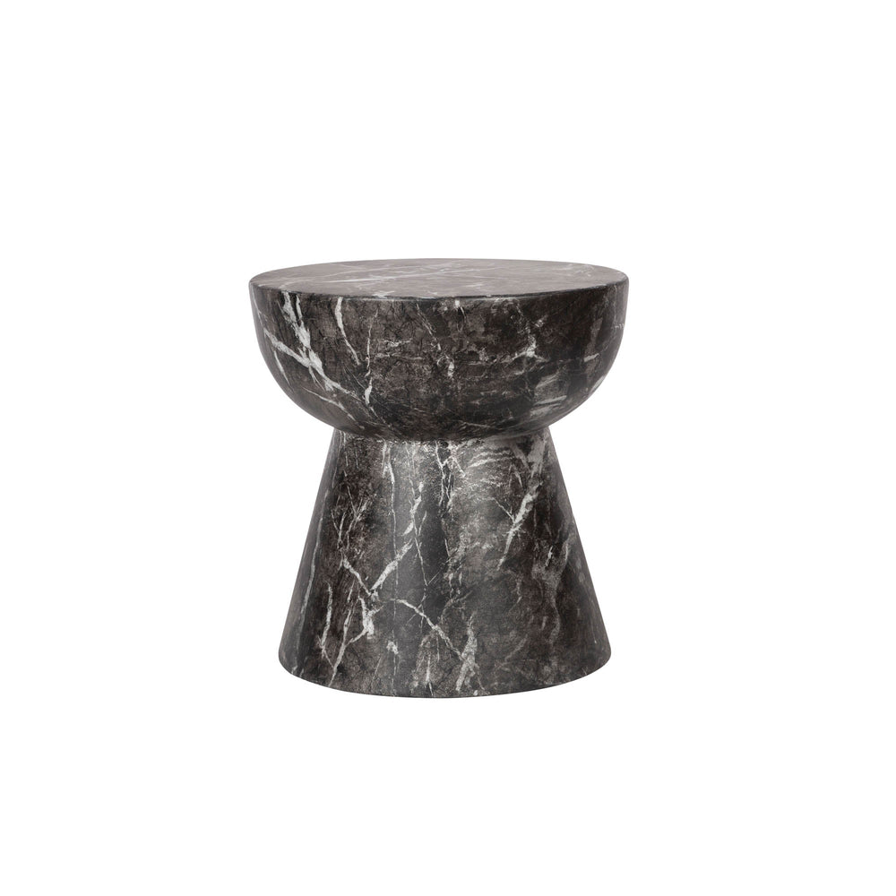 Lh Imports Yves Side Table - Versatile Indoor/Outdoor Furniture For Drinks, Books, Or Lamps - Weather Resistant Black,White,Grey Concrete Vt078