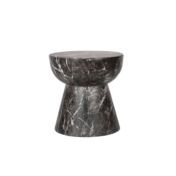 Lh Imports Yves Side Table - Versatile Indoor/Outdoor Furniture For Drinks, Books, Or Lamps - Weather Resistant Black,White,Grey Concrete Vt078