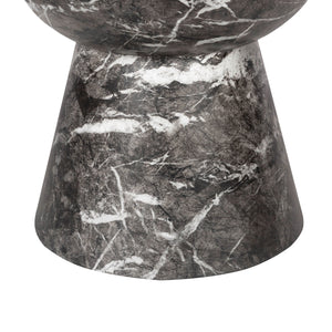 Lh Imports Yves Side Table - Versatile Indoor/Outdoor Furniture For Drinks, Books, Or Lamps - Weather Resistant Black,White,Grey Concrete Vt078