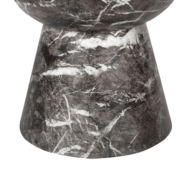 Lh Imports Yves Side Table - Versatile Indoor/Outdoor Furniture For Drinks, Books, Or Lamps - Weather Resistant Black,White,Grey Concrete Vt078