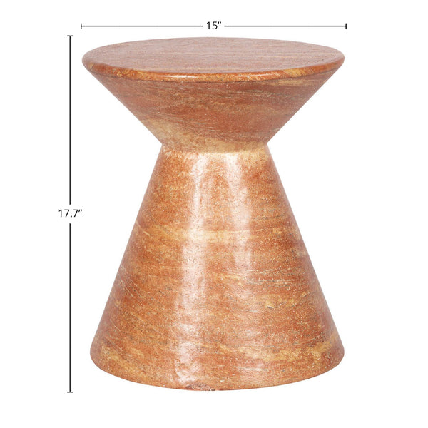 Lh Imports Rumi Side Table - Versatile Indoor/Outdoor Design, Perfect For Home Beautification & All Climates! Orange Concrete Vt079