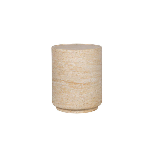 Lh Imports Zac Multifunctional Side Table & Seating Stool - Stylish Indoor/Outdoor Decor For Any Space Beige Concrete Vt080