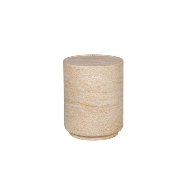 Lh Imports Zac Multifunctional Side Table & Seating Stool - Stylish Indoor/Outdoor Decor For Any Space Beige Concrete Vt080
