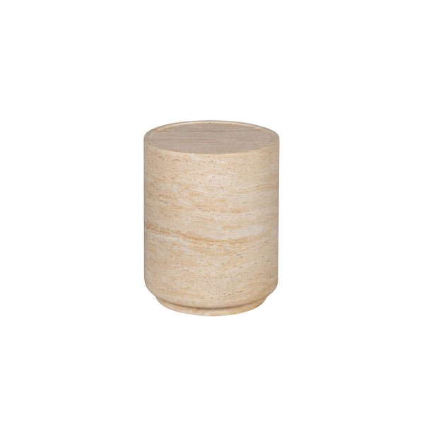 Lh Imports Zac Multifunctional Side Table & Seating Stool - Stylish Indoor/Outdoor Decor For Any Space Beige Concrete Vt080