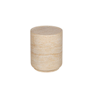 Lh Imports Zac Multifunctional Side Table & Seating Stool - Stylish Indoor/Outdoor Decor For Any Space Beige Concrete Vt080