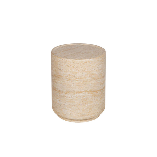 Lh Imports Zac Multifunctional Side Table & Seating Stool - Stylish Indoor/Outdoor Decor For Any Space Beige Concrete Vt080