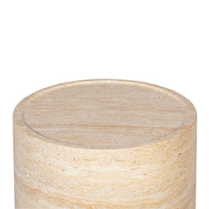 Lh Imports Zac Multifunctional Side Table & Seating Stool - Stylish Indoor/Outdoor Decor For Any Space Beige Concrete Vt080