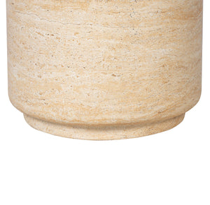 Lh Imports Zac Multifunctional Side Table & Seating Stool - Stylish Indoor/Outdoor Decor For Any Space Beige Concrete Vt080