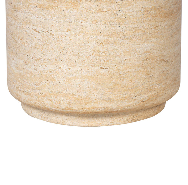 Lh Imports Zac Multifunctional Side Table & Seating Stool - Stylish Indoor/Outdoor Decor For Any Space Beige Concrete Vt080