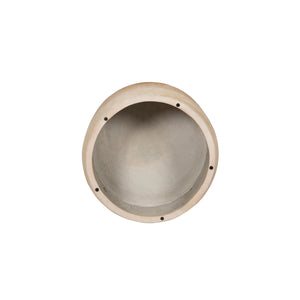 Lh Imports Zac Coffee Table - Elegant Rounded Design With Serene Travertine Finish For Indoor & Outdoor Use Beige Concrete Vt081