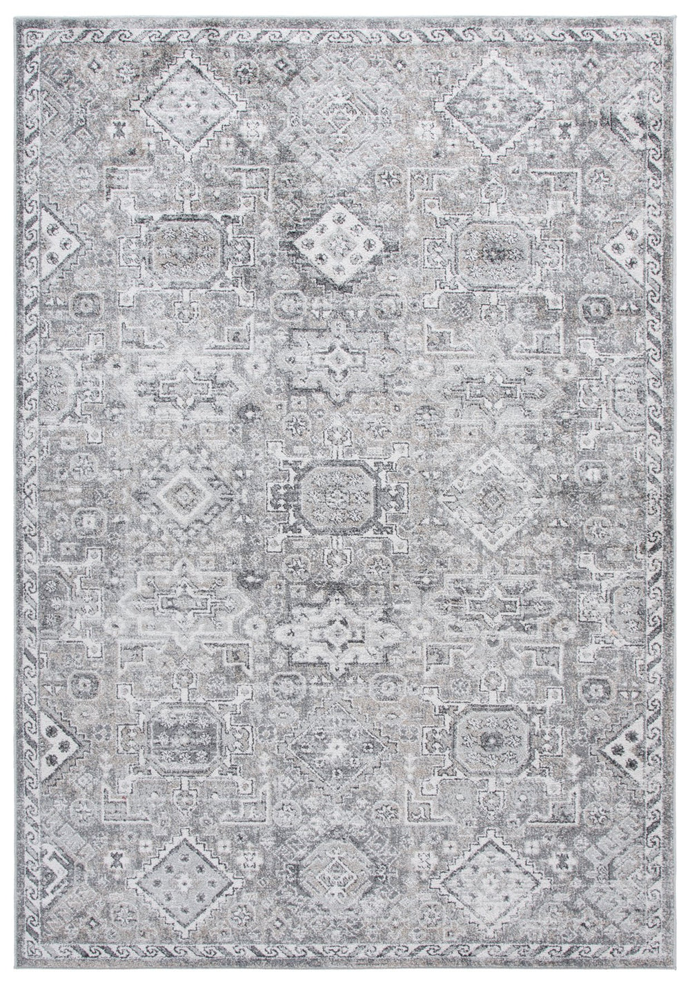 Safavieh Vintage Area Rug - Timeless Elegance With Grey And Beige Tones - Durable Turkish Craftsmanship Grey ,Beige Polypropylene Vta206f-4