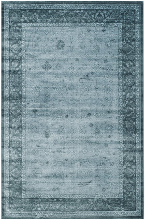 Safavieh Vintage Area Rug - Elegant Light & Dark Blue Medium Rectangle, Luxurious Softness & Durability Light Blue ,Dark Blue Viscose Pile Vtg260b-5