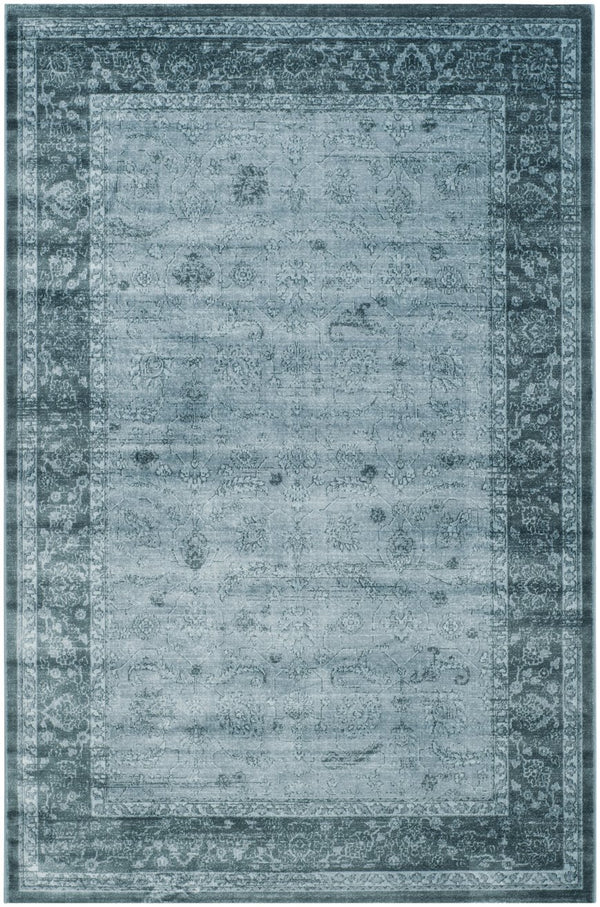 Safavieh Vintage Area Rug - Elegant Light & Dark Blue Medium Rectangle, Luxurious Softness & Durability Light Blue ,Dark Blue Viscose Pile Vtg260b-5