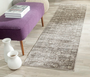 Safavieh Vintage Elegant Area Rug With Traditional Floral Design, Durable Power-loomed Construction, Made In Turkey Brown ,Ivory Polypropylene Pile Vtg430b-35