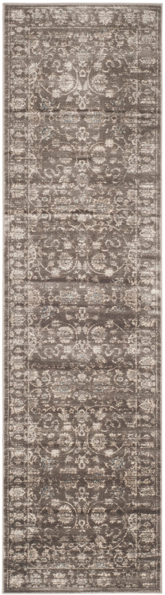 Safavieh Vintage Elegant Area Rug With Traditional Floral Design, Durable Power-loomed Construction, Made In Turkey Brown ,Ivory Polypropylene Pile Vtg430b-35