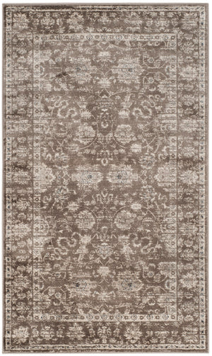 Safavieh Vintage Elegant Area Rug With Traditional Floral Design, Durable Power-loomed Construction, Made In Turkey Brown ,Ivory Polypropylene Pile Vtg430b-35