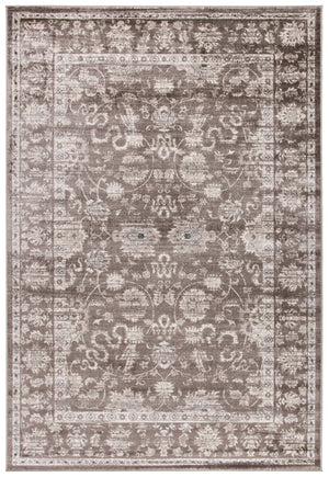 Safavieh Vintage Elegant Area Rug With Traditional Floral Design, Durable Power-loomed Construction, Made In Turkey Brown ,Ivory Polypropylene Pile Vtg430b-35