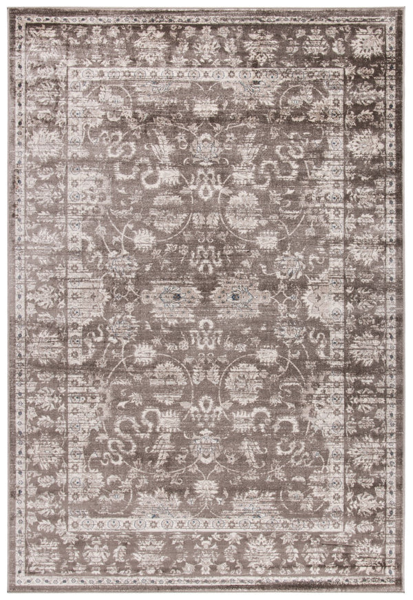 Safavieh Vintage Elegant Area Rug With Traditional Floral Design, Durable Power-loomed Construction, Made In Turkey Brown ,Ivory Polypropylene Pile Vtg430b-35