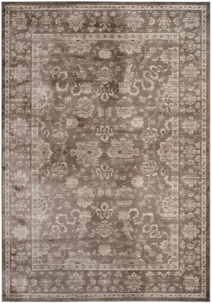 Safavieh Vintage Elegant Area Rug With Traditional Floral Design, Durable Power-loomed Construction, Made In Turkey Brown ,Ivory Polypropylene Pile Vtg430b-35